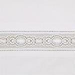 Sferra Giza 45 Lace Euro Pillow Sham White Colored Fabric Swatch