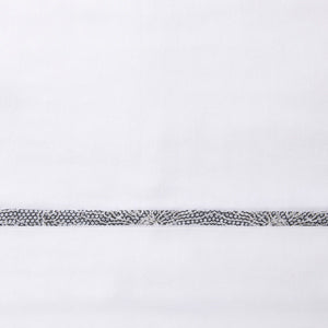 Sferra Emilia Pillow Case Black Colored Fabric Swatch