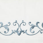 Sferra Griante Pillowcase White Storm Colored Fabric Swatch