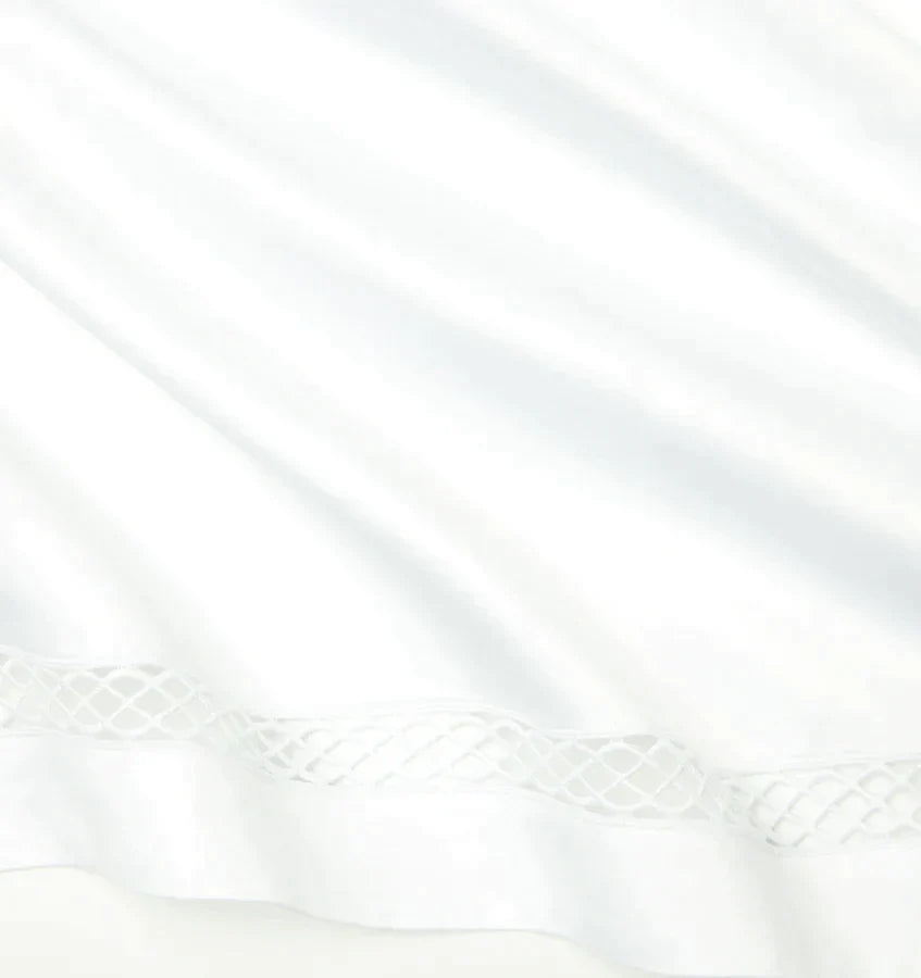 Sferra Giza 45 Ornato Sham White Swatch