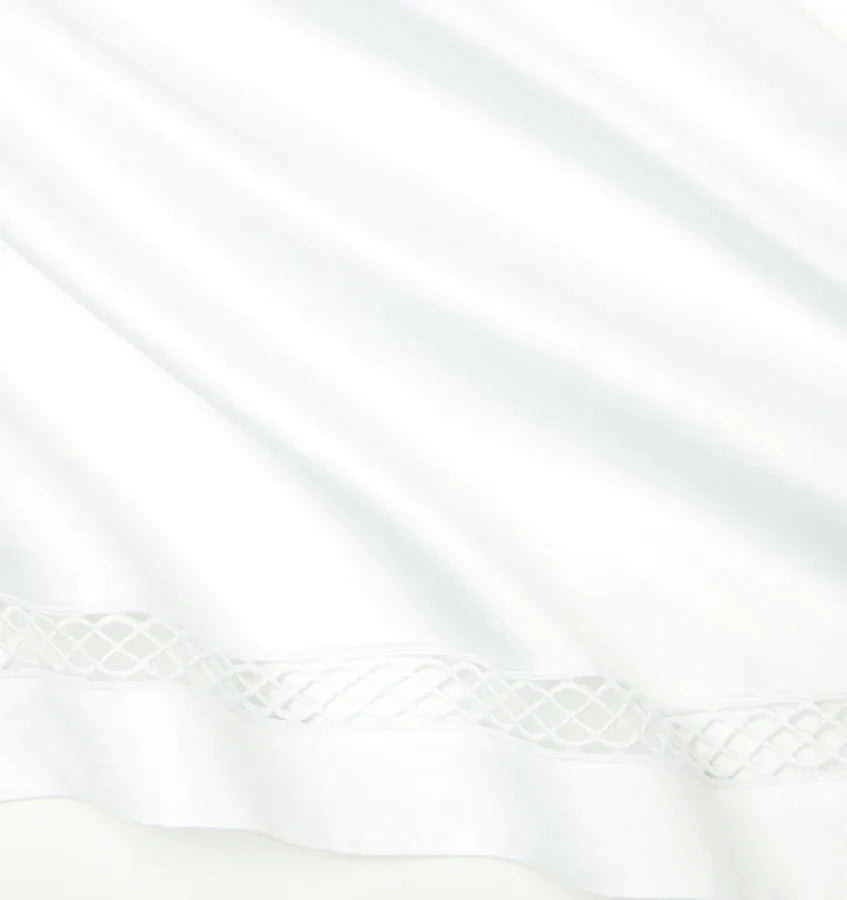 Sferra Giza 45 Ornato Pillowcase Pair White Swatch