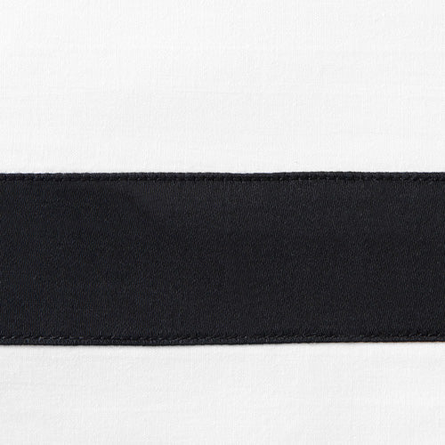 Sferra Estate Euro Pillow Sham Black Colored Fabric Swatch