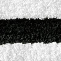 Sferra Lindo Bath Rug Black on White Colored Fabric Swatch