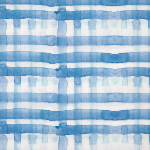 Sferra Plaidino Pillow Sham Clear Water Colored Fabric Swatch