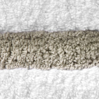 Sferra Lindo Bath Rug Gray on White Colored Fabric Swatch