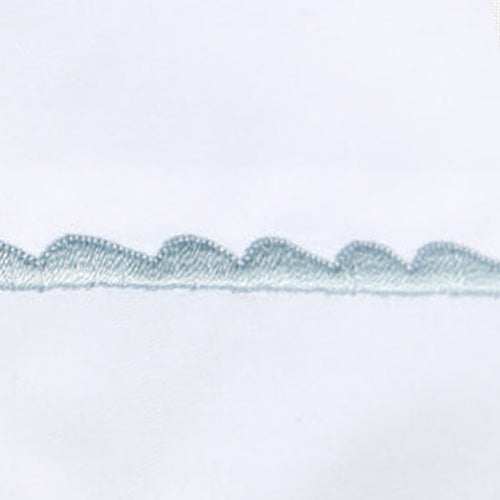 Sferra Pettine Flat Sheet Swatch in Color Sky