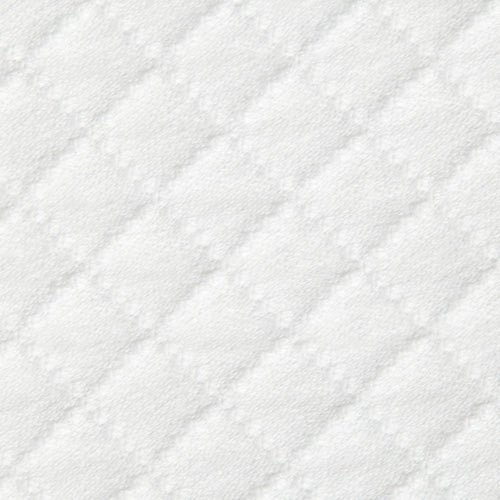 Sferra Rombo Coverlet White Colored Fabric Swatch